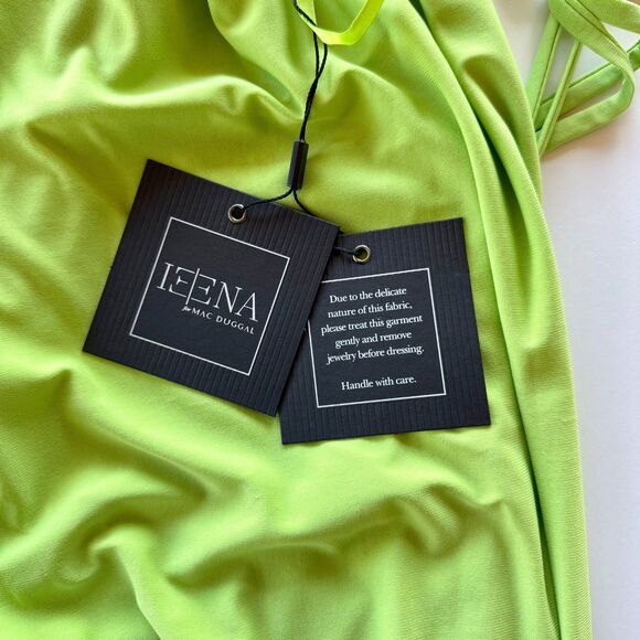 NWT Ieena for Mac Duggal 27110 Strappy Back Side Cutout Dress in Sage Green Sz 6 - Picture 8 of 14